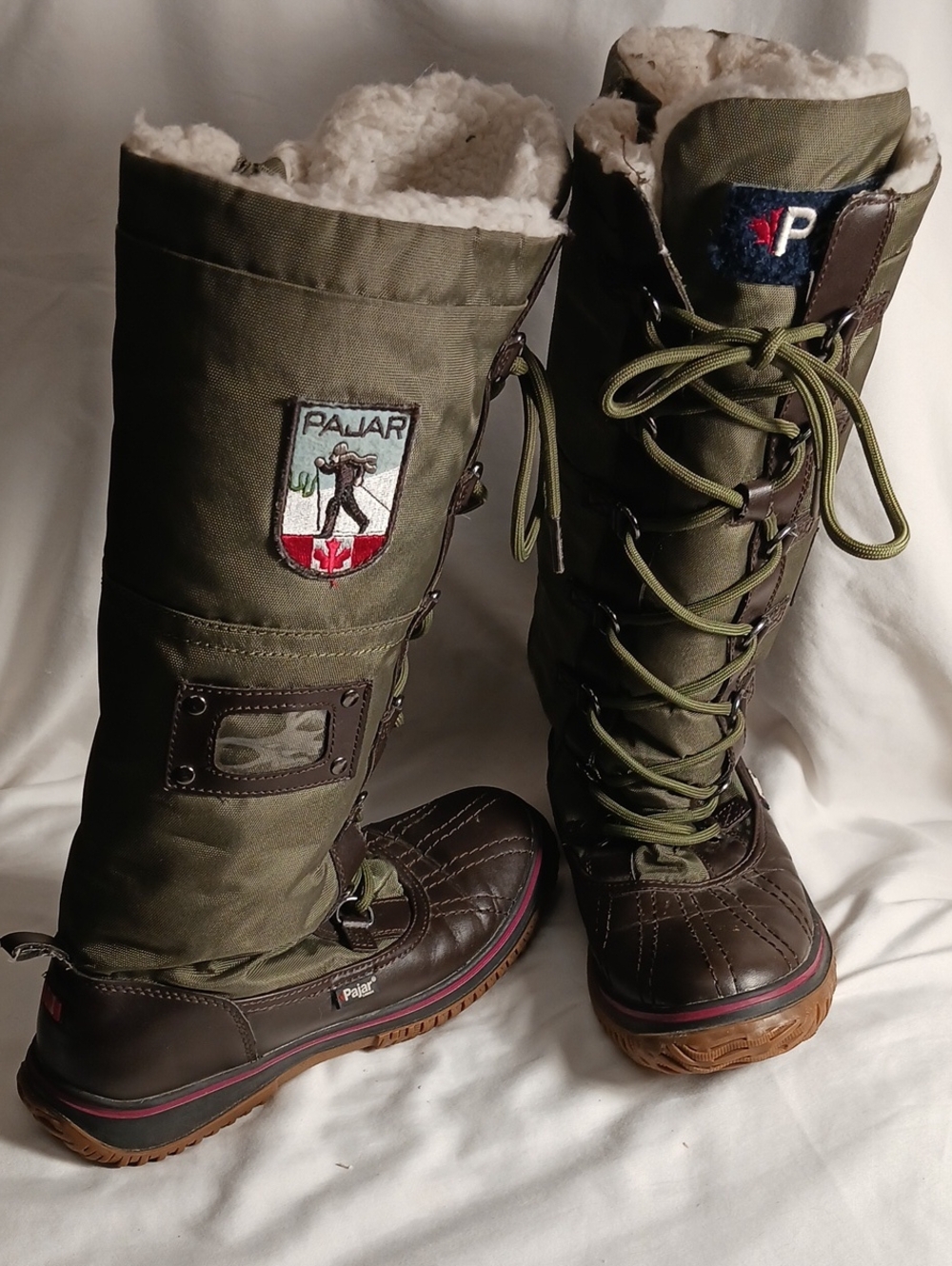 Pajar Olive Green and Brown Winter/Snow Boots